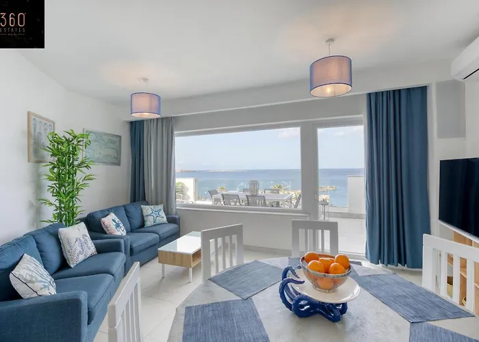 Seafront With Beautiful Views & Outdoor By 360 Estates St. Paul's Bay